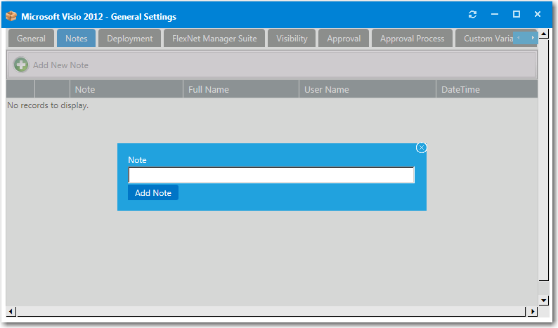 Adding a Note to the Notes Tab