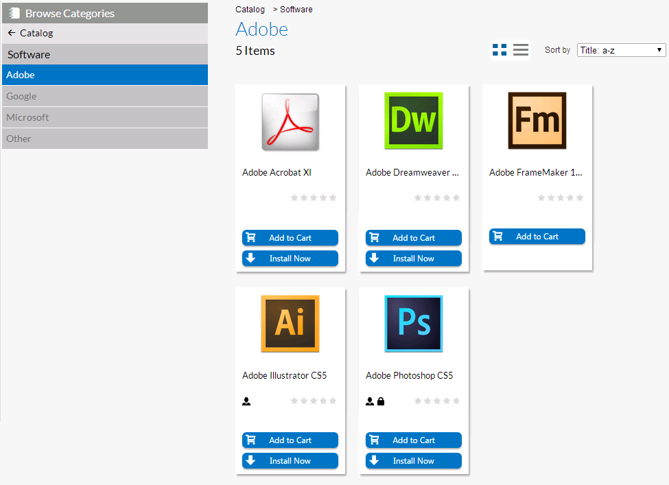 Displaying the Contents of the Selected Subcategory in the Results Pane